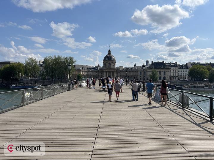 The Pont des Arts footbridge — with the Institut de France beyond